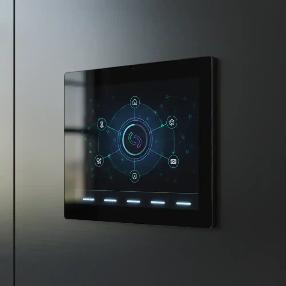 Close up of a premium smart home control interface