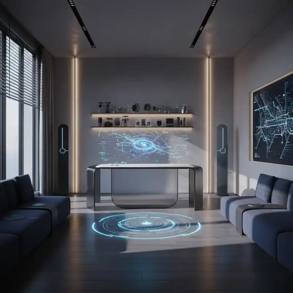 Smart home interior abstract